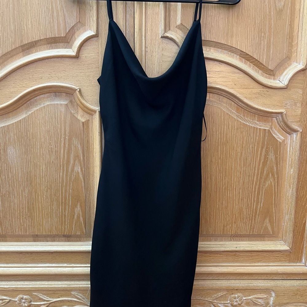 BLACK SILK DRESS- BRAND AQUA (bloomingdales)